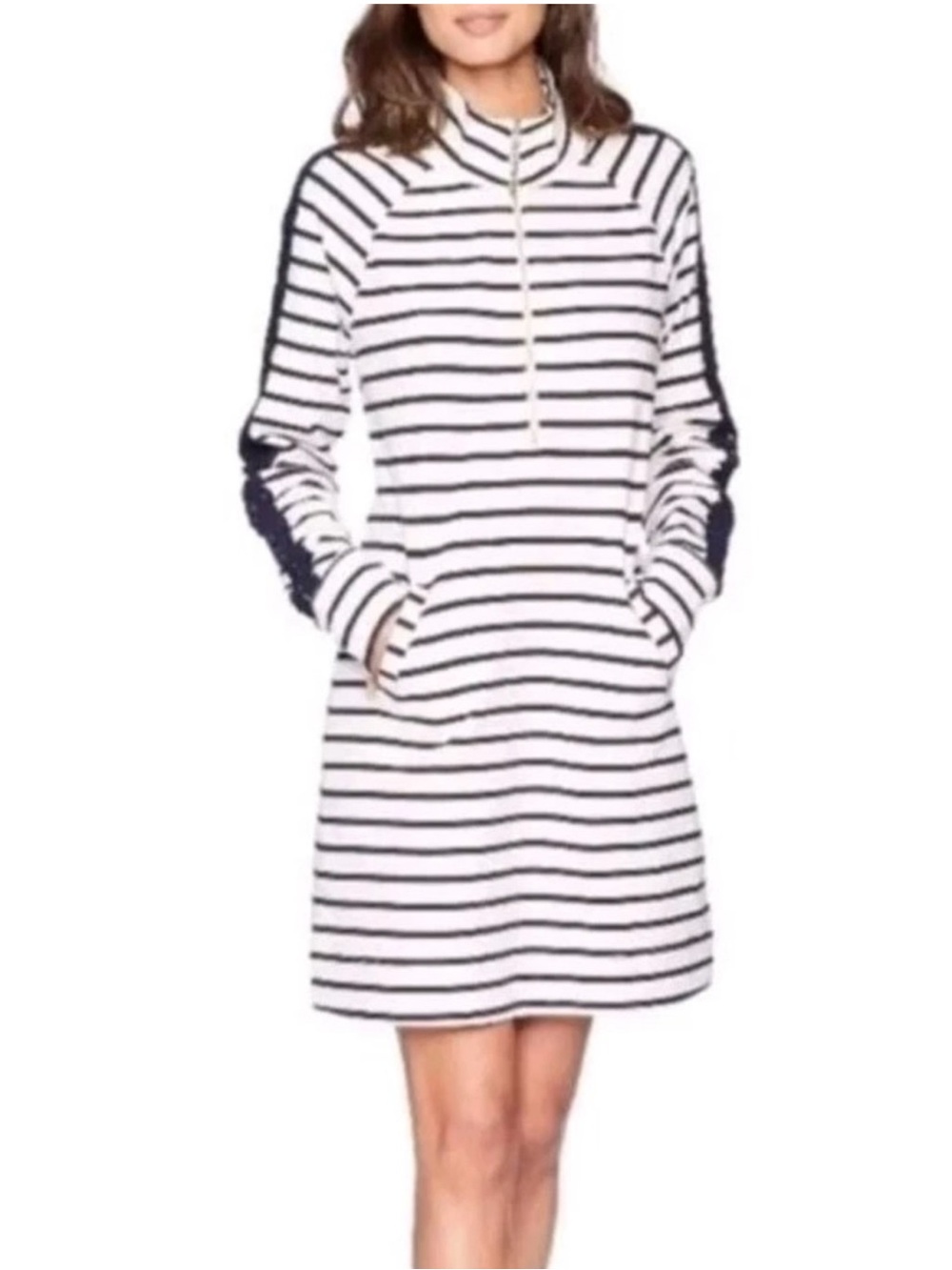 Lilly Pulitzer Womens Skipper White Navy Coastal Stripe Dress XS  NWT
